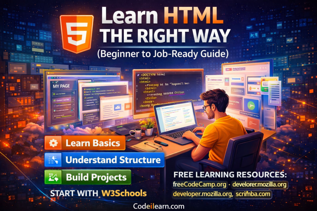 Learn HTML the Right Way (Beginner to Job-Ready Guide)