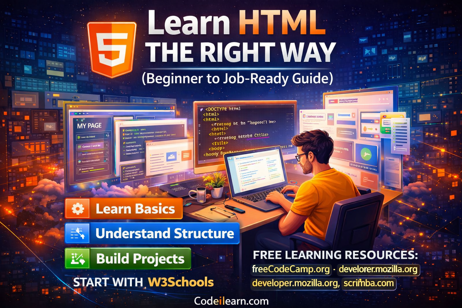 Learn HTML the Right Way (Beginner to Job-Ready Guide)