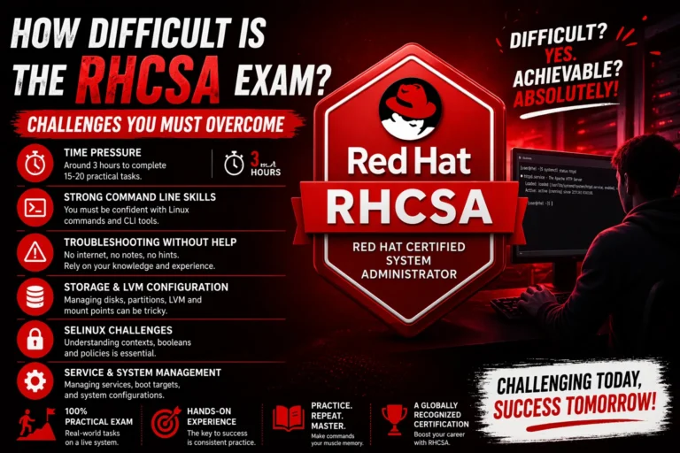 How Difficult Is the RHCSA Exam? Challenges You Must Overcome