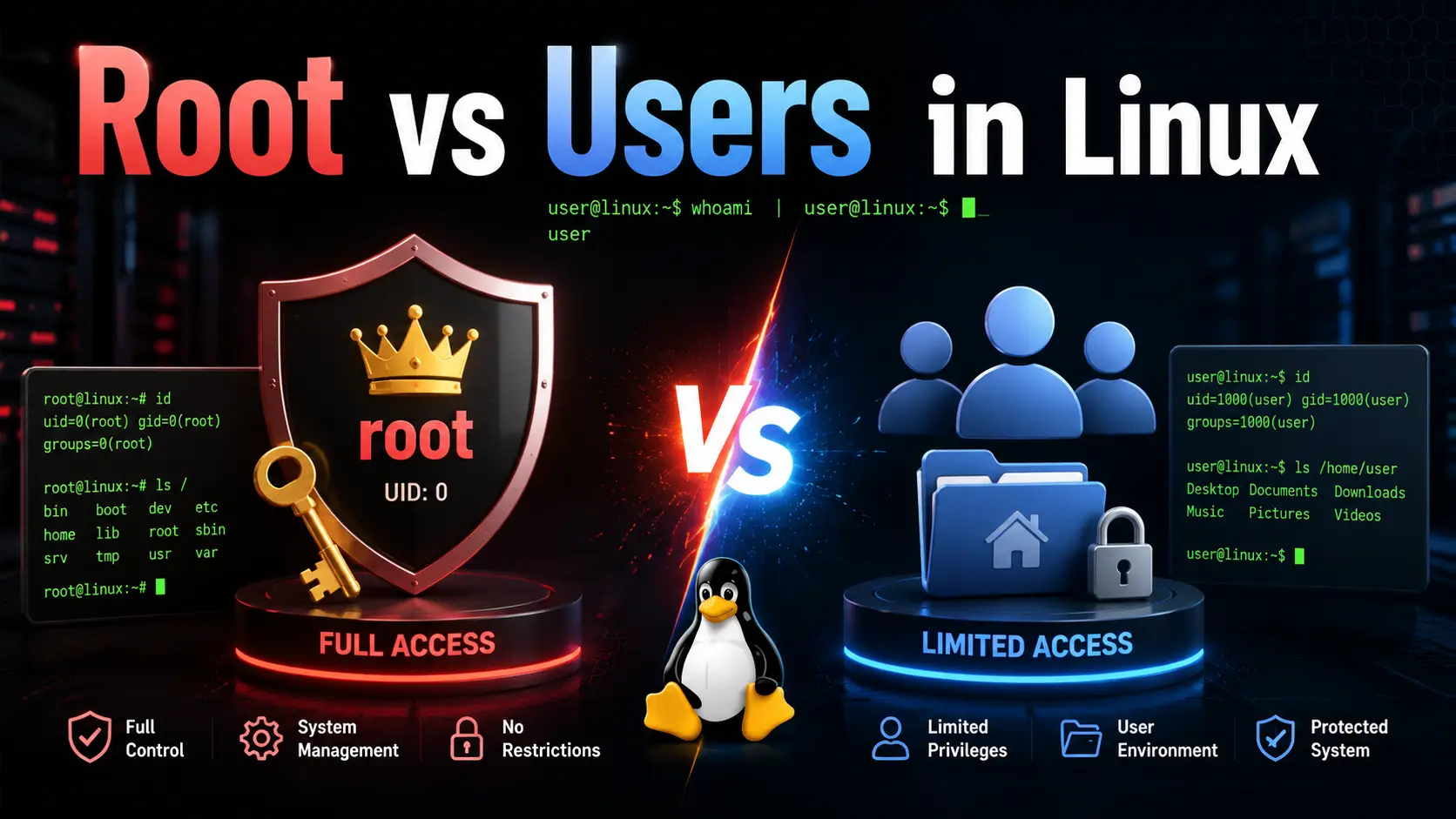 Root vs Users in Linux